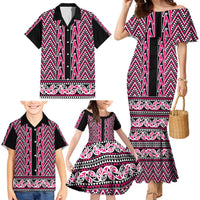 New Zealand Maori Niho Taniwha Family Matching Mermaid Dress and Hawaiian Shirt Mawhero Mangopare and Puhoro Pattern LT9 - Polynesian Pride