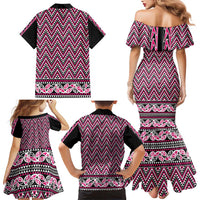 New Zealand Maori Niho Taniwha Family Matching Mermaid Dress and Hawaiian Shirt Mawhero Mangopare and Puhoro Pattern LT9 - Polynesian Pride