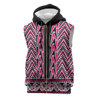 New Zealand Maori Niho Taniwha Sleeveless Zip Hoodie Mawhero Mangopare and Puhoro Pattern - Polynesian Pride