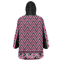 New Zealand Maori Niho Taniwha Wearable Blanket Hoodie Mawhero Mangopare and Puhoro Pattern LT9 - Polynesian Pride
