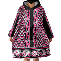 New Zealand Maori Niho Taniwha Wearable Blanket Hoodie Mawhero Mangopare and Puhoro Pattern LT9 - Polynesian Pride