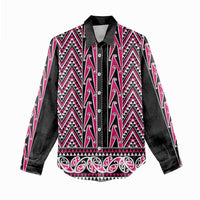 New Zealand Maori Niho Taniwha Women Casual Shirt Mawhero Mangopare and Puhoro Pattern