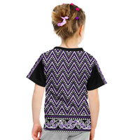 New Zealand Maori Niho Taniwha Kid T Shirt Waiporopo Mangopare and Puhoro Pattern LT9 - Polynesian Pride