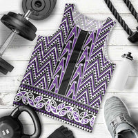 New Zealand Maori Niho Taniwha Men Tank Top Waiporopo Mangopare and Puhoro Pattern