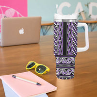 New Zealand Maori Niho Taniwha Tumbler With Handle Waiporopo Mangopare and Puhoro Pattern LT9 - Polynesian Pride