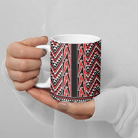 New Zealand Maori Niho Taniwha Ceramic Mug Whero Mangopare and Puhoro Pattern - Polynesian Pride