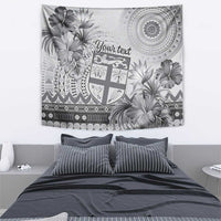 Vintage Bula Fiji Personalised Tapestry Beige Hibiscus Tapa Pattern LT9