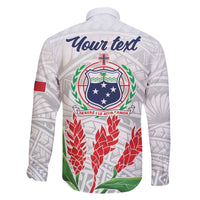 Personalised Samoa 685 Family Matching Puletasi and Hawaiian Shirt Teuila Flower With White Samoan Tattoo