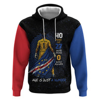 Cape Verde Goalkeeper Personalized Zip Hoodie 40 Years Old 27 Shots Zero Goals Vintage