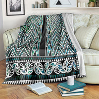 New Zealand Maori Niho Taniwha Blanket Papua Shell - Mangopare Puhoro Pattern
