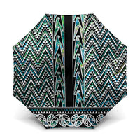 New Zealand Maori Niho Taniwha Umbrella Papua Shell - Mangopare Puhoro Pattern