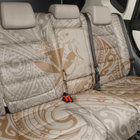 Hawaii Monk Seal and Map Back Car Seat Cover Polynesian Kanaka Maoli Beige Vibe