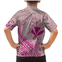 Hawaii Monk Seal and Map Family Matching Mermaid Dress and Hawaiian Shirt Polynesian Kanaka Maoli Pink Vibe LT9 - Polynesian Pride