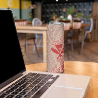Hawaii Monk Seal and Map Skinny Tumbler Polynesian Kanaka Maoli Red Vibe LT9 - Polynesian Pride