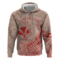 Hawaii Monk Seal and Map Zip Hoodie Polynesian Kanaka Maoli Red Vibe