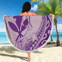 Hawaii Monk Seal and Map Beach Blanket Polynesian Kanaka Maoli Violet Vibe
