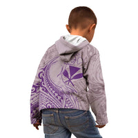 Hawaii Monk Seal and Map Kid Hoodie Polynesian Kanaka Maoli Violet Vibe