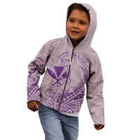 Hawaii Monk Seal and Map Kid Hoodie Polynesian Kanaka Maoli Violet Vibe