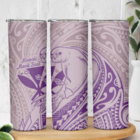 Hawaii Monk Seal and Map Skinny Tumbler Polynesian Kanaka Maoli Violet Vibe LT9 - Polynesian Pride