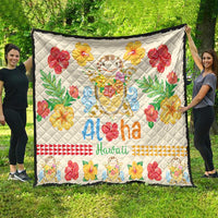 Kawaii Turtle Quilt Aloha Hibiscus Flowers LT9 - Polynesian Pride