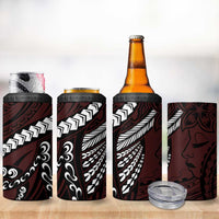 Polynesian Girl Tribal Tattoo 4 in 1 Can Cooler Tumbler Oxbood Vibe LT9 - Polynesian Pride