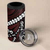 Polynesian Girl Tribal Tattoo 4 in 1 Can Cooler Tumbler Oxbood Vibe LT9 - Polynesian Pride