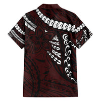 Polynesian Girl Tribal Tattoo Family Matching Summer Maxi Dress and Hawaiian Shirt Oxbood Vibe LT9 - Polynesian Pride