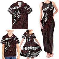 Polynesian Girl Tribal Tattoo Family Matching Tank Maxi Dress and Hawaiian Shirt Oxbood Vibe LT9 - Polynesian Pride