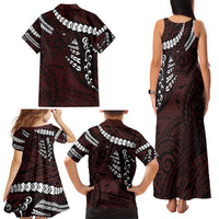 Polynesian Girl Tribal Tattoo Family Matching Tank Maxi Dress and Hawaiian Shirt Oxbood Vibe LT9 - Polynesian Pride