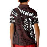 Polynesian Girl Tribal Tattoo Kid Polo Shirt Oxbood Vibe LT9 - Polynesian Pride