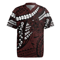 Polynesian Girl Tribal Tattoo Rugby Jersey Oxbood Vibe