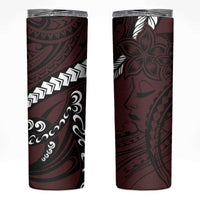 Polynesian Girl Tribal Tattoo Skinny Tumbler Oxbood Vibe