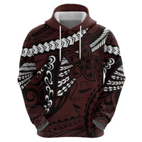 Polynesian Girl Tribal Tattoo Zip Hoodie Oxbood Vibe