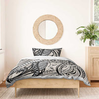 Polynesian Girl Tribal Tattoo Bedding Set Beige Vibe