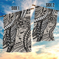 Polynesian Girl Tribal Tattoo Garden Flag Beige Vibe