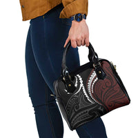 Polynesian Oxblood Line Art Tribal Tattoo Shoulder Handbag LT9 - Polynesian Pride