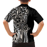 Polynesian Plumeria Floral Tattoo Pattern Family Matching Summer Maxi Dress and Hawaiian Shirt Beige Style LT9 - Polynesian Pride