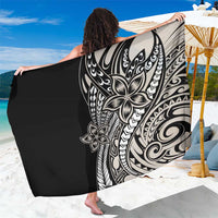 Polynesian Plumeria Floral Tattoo Pattern Sarong Beige Style LT9 One Size 44 x 66 inches Beige - Polynesian Pride