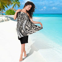 Polynesian Plumeria Floral Tattoo Pattern Sarong Beige Style LT9 - Polynesian Pride