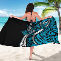 Polynesian Plumeria Floral Tattoo Pattern Sarong Blue Style LT9 - Polynesian Pride