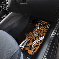 Polynesian Plumeria Floral Tattoo Pattern Car Mats Gold Style LT9 - Polynesian Pride