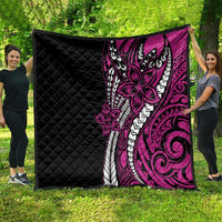 Polynesian Plumeria Floral Tattoo Pattern Quilt Pink Style LT9 - Polynesian Pride