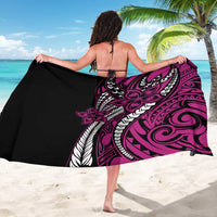 Polynesian Plumeria Floral Tattoo Pattern Sarong Pink Style LT9 - Polynesian Pride
