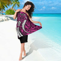 Polynesian Plumeria Floral Tattoo Pattern Sarong Pink Style LT9 - Polynesian Pride