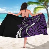 Polynesian Plumeria Floral Tattoo Pattern Sarong Purple Style LT9 - Polynesian Pride