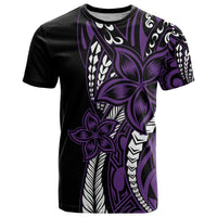 Polynesian Plumeria Floral Tattoo Pattern T Shirt Purple Style LT9 Purple - Polynesian Pride