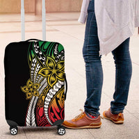 Polynesian Plumeria Floral Tattoo Pattern Luggage Cover Reggae Style