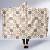 Hawaiian Palaka Quilt Pattern Hooded Blanket Hawaii Culture Bird of Paradise Exotic Motif - Polynesian Pride