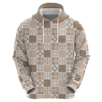 Hawaiian Palaka Quilt Pattern Hoodie Hawaii Culture Bird of Paradise Exotic Motif - Polynesian Pride