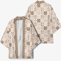 Hawaiian Palaka Quilt Pattern Kimono Hawaii Culture Bird of Paradise Exotic Motif LT9 - Polynesian Pride